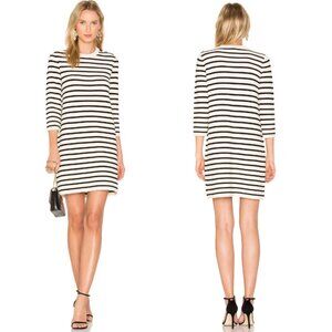 THEORY Lemdrella Striped Sweater Dress Womens L Office Old Money Classic Soft